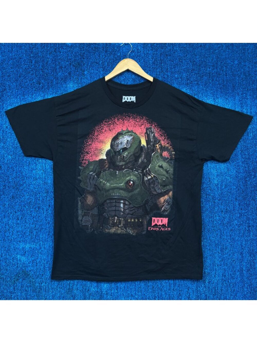 Doom The Dark Ages Game Cover Art Doom Slayer Poster Tee XL
